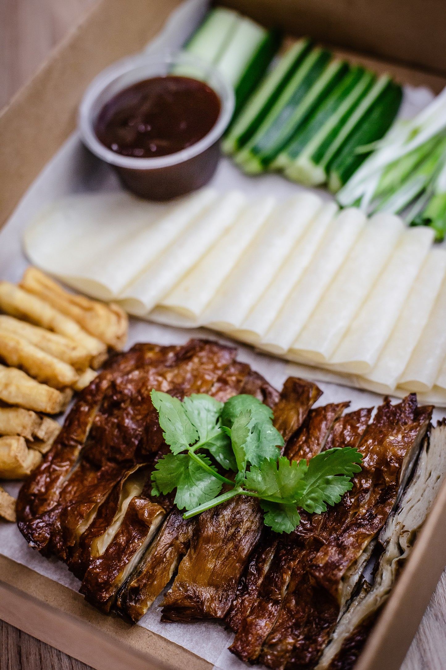 Bánh xèo vịt quay Bắc Kinh chay (VE, V) (Set Canape)